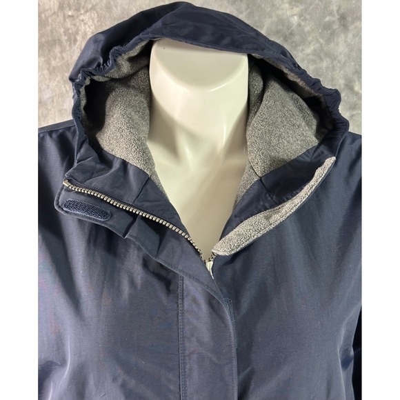 Lands End Women's Dark Blue Hooded SQUALL Coat sz XL or an 18 (15862) - Picture 2 of 15